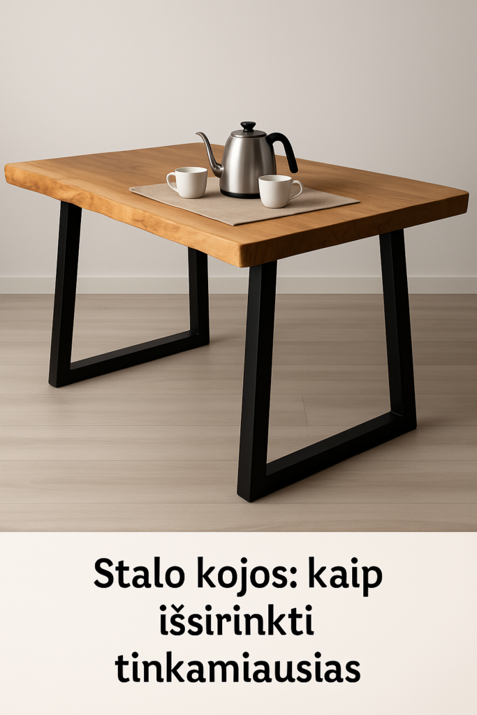 Valgomojo stalas su virduliu