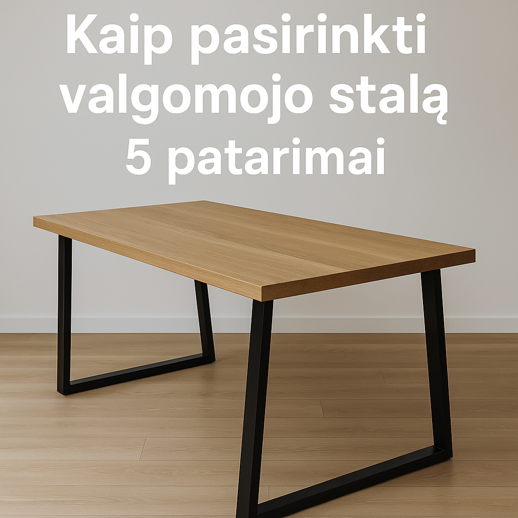 Kaip pasirinkti valgomojo stala 5 patyarimai