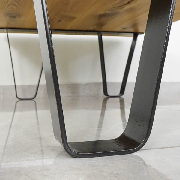 Stalo kojos TWIN Juoda, Lakuotas plienas (H38x80cm) - Image 4