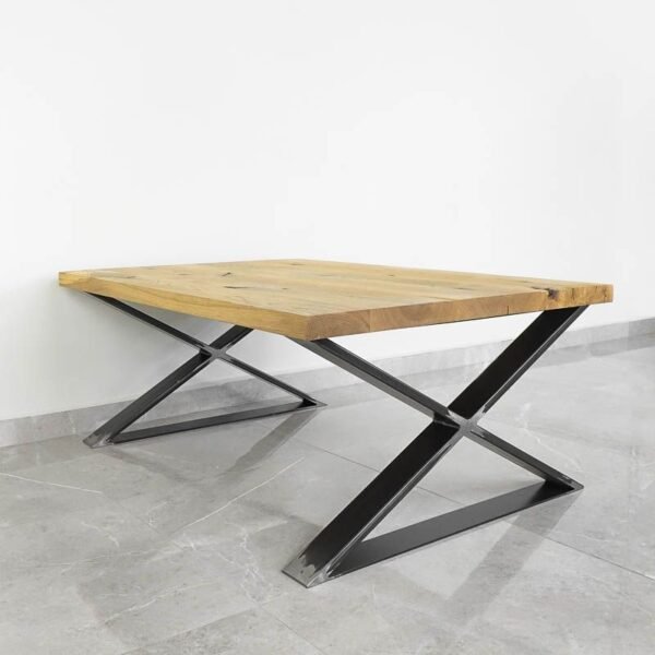 Stalo kojos X TIPO Juoda, Lakuotas plienas (H40-45x40-60-80cm) - Image 3