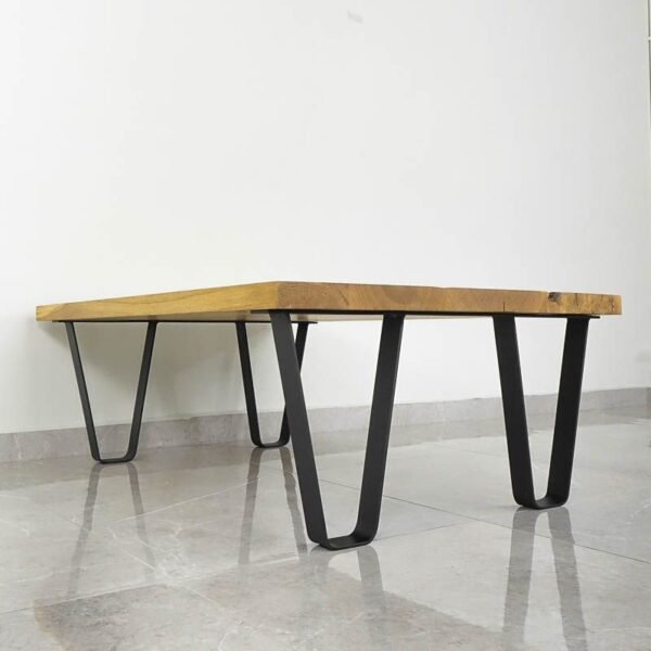 Stalo kojos TWIN Juoda, Lakuotas plienas (H38x80cm) - Image 3