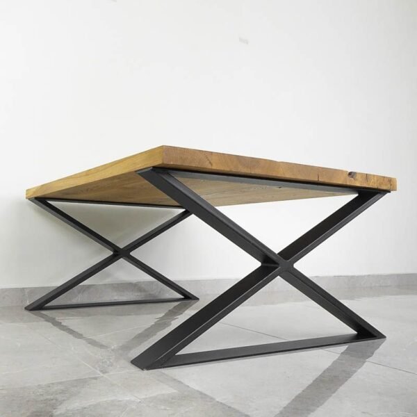 Stalo kojos X TIPO Juoda, Lakuotas plienas (H40-45x40-60-80cm) - Image 2