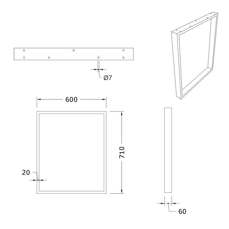 Metalinės stalo kojos ,,STAL 003'' - Image 5
